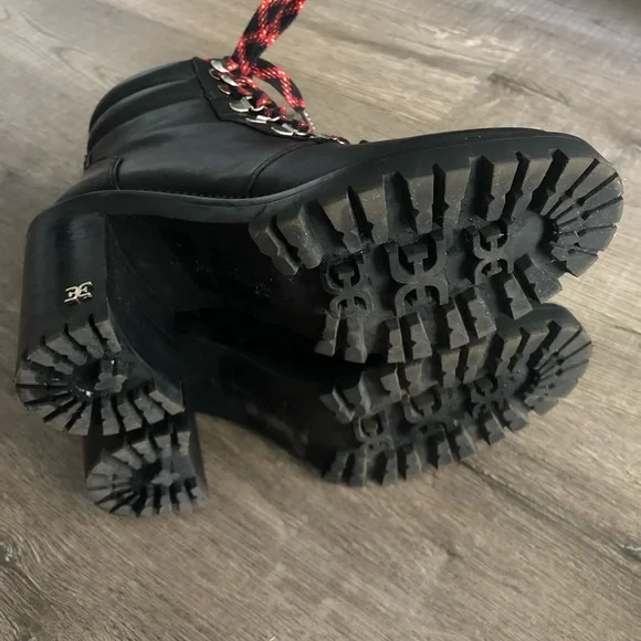 Sam Edelman Sade Carolena High Heel Hiker Lace Up Boots - Picture 6 of 9